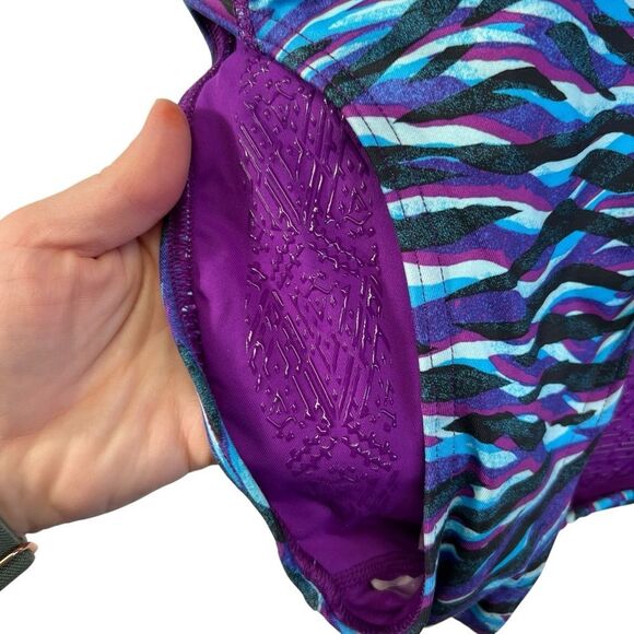 Nwt IVIVVA By Lululemon Artistic Acrobat Bodysuit Leotard Tiger Spry Blue KID 14 - Picture 6 of 12